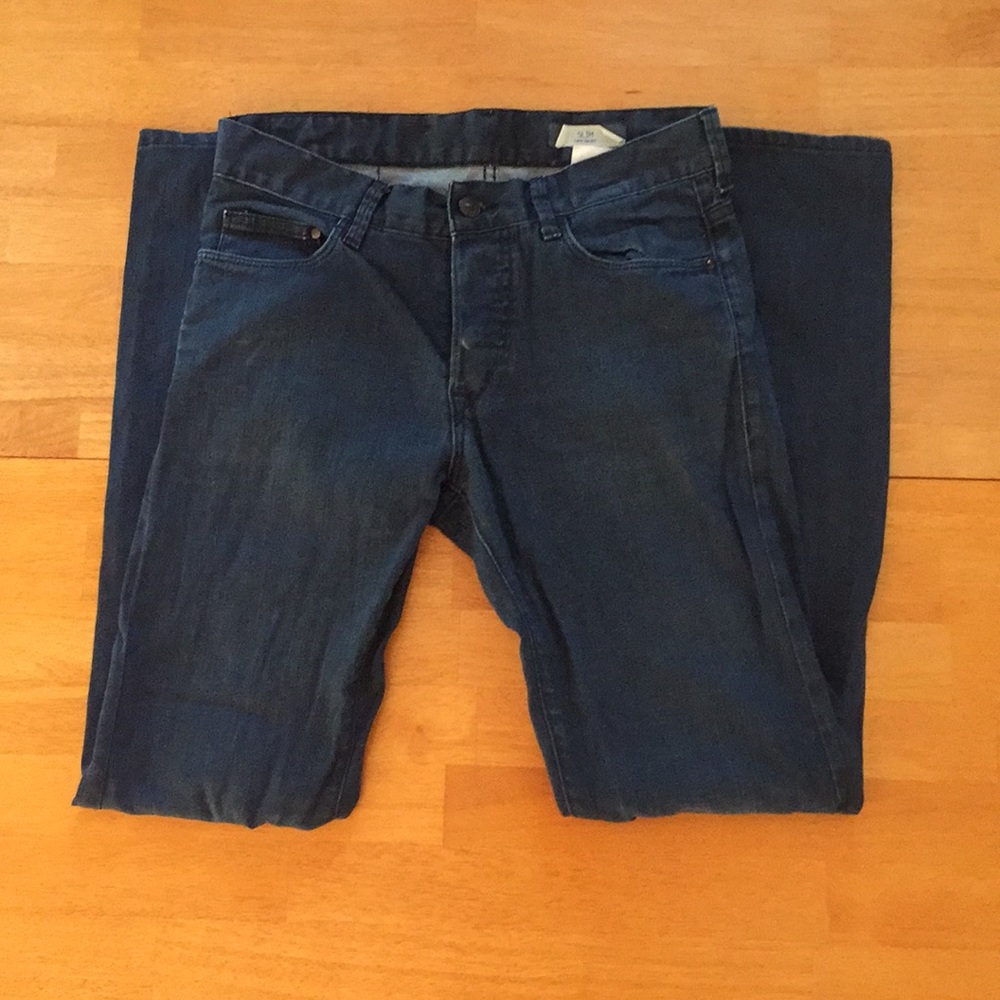 H&M Slim Low Waist Dark Blue Jeans